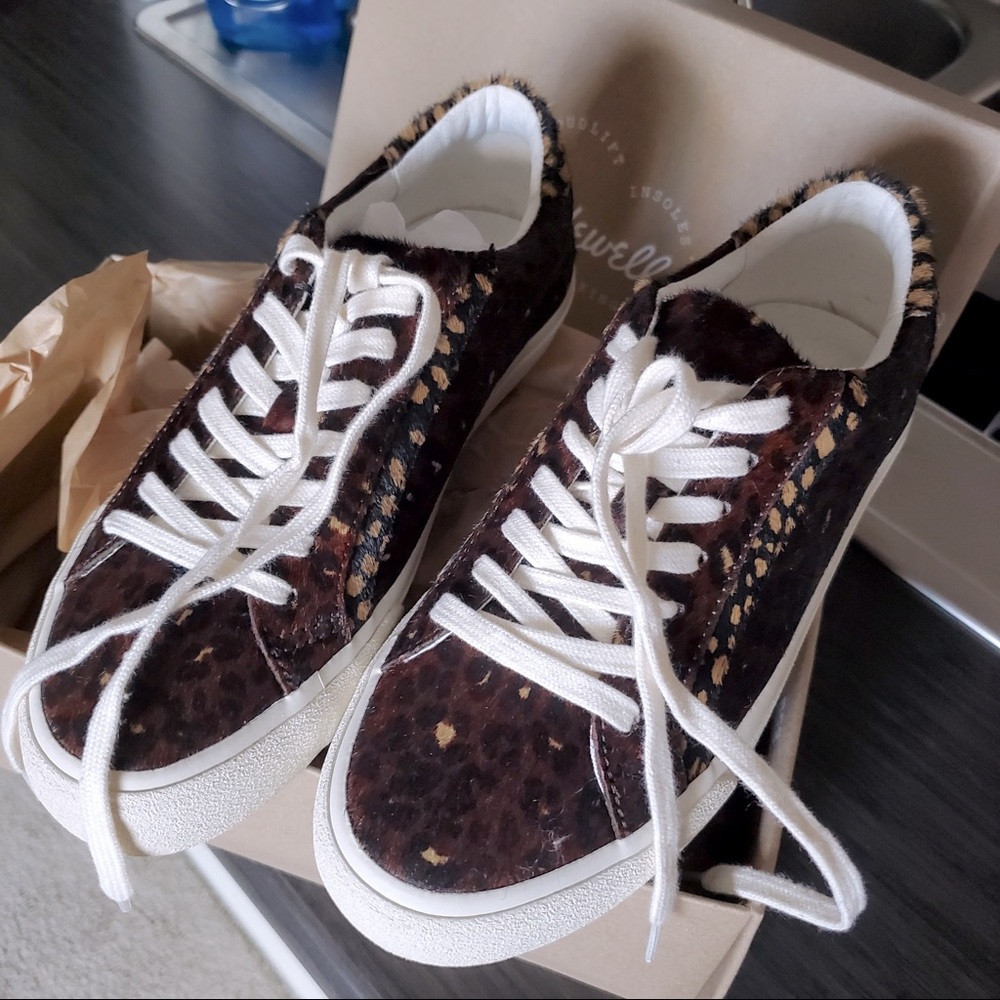 Madewell Sneakers Painted Leopard Calf Hair 7